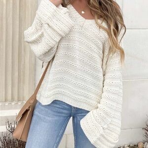Cozy Cream Knit Sweater